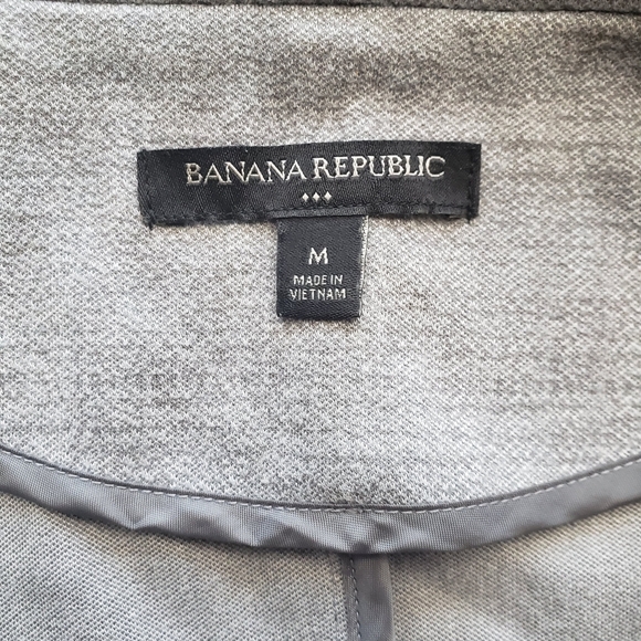 Banana Republic Blazer Jacket Womens Career Preppy 1 Button Gray Size Medium - Picture 7 of 10